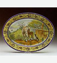 Horses and Dogs Plate Lladro