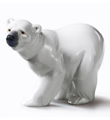 Attentive Polar Bear Lladro - 01001207 - Animals Lladro Figurines