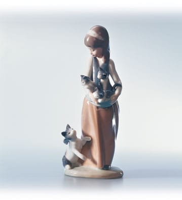 Girl with Cats