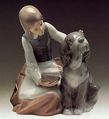 Chow Time Lladro - 01001334 - Children Lladro Figurines & Collectibles