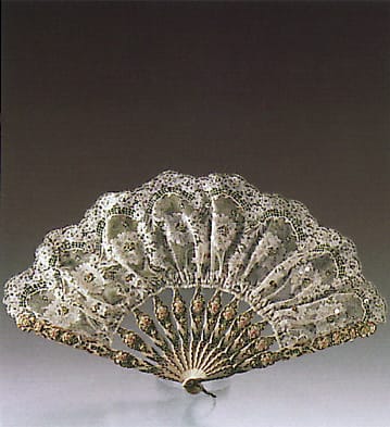 White Fan with Base Lladró