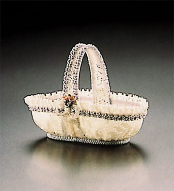 Oval Basket w/Pink Trim Lladró