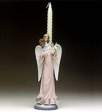 Angel with Lyre Candleholder