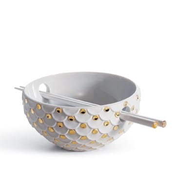 Bowl and Chopsticks Chinese Dragon Skin