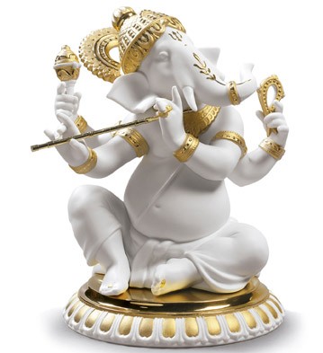 Bansuri Ganesha (Golden Re-Deco)
