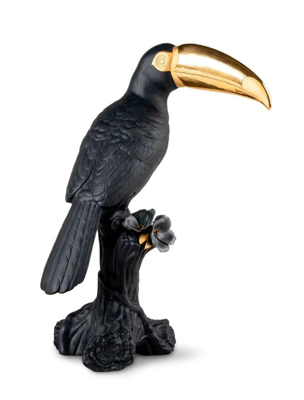 Toucan Sculpture (Black / Gold)