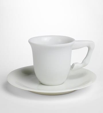 Ascot Coffe Cups+Saucers White (Set For 2)