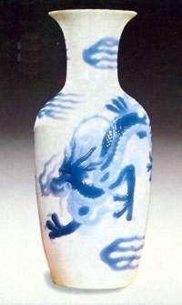 Blue-White Dragon Vase