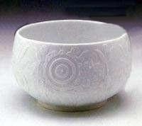 Bowl with Flowers - White