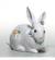 Attentive Bunny with Flowers