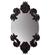 OVAL MIRROR WITHOUT FRAME (BLACK)